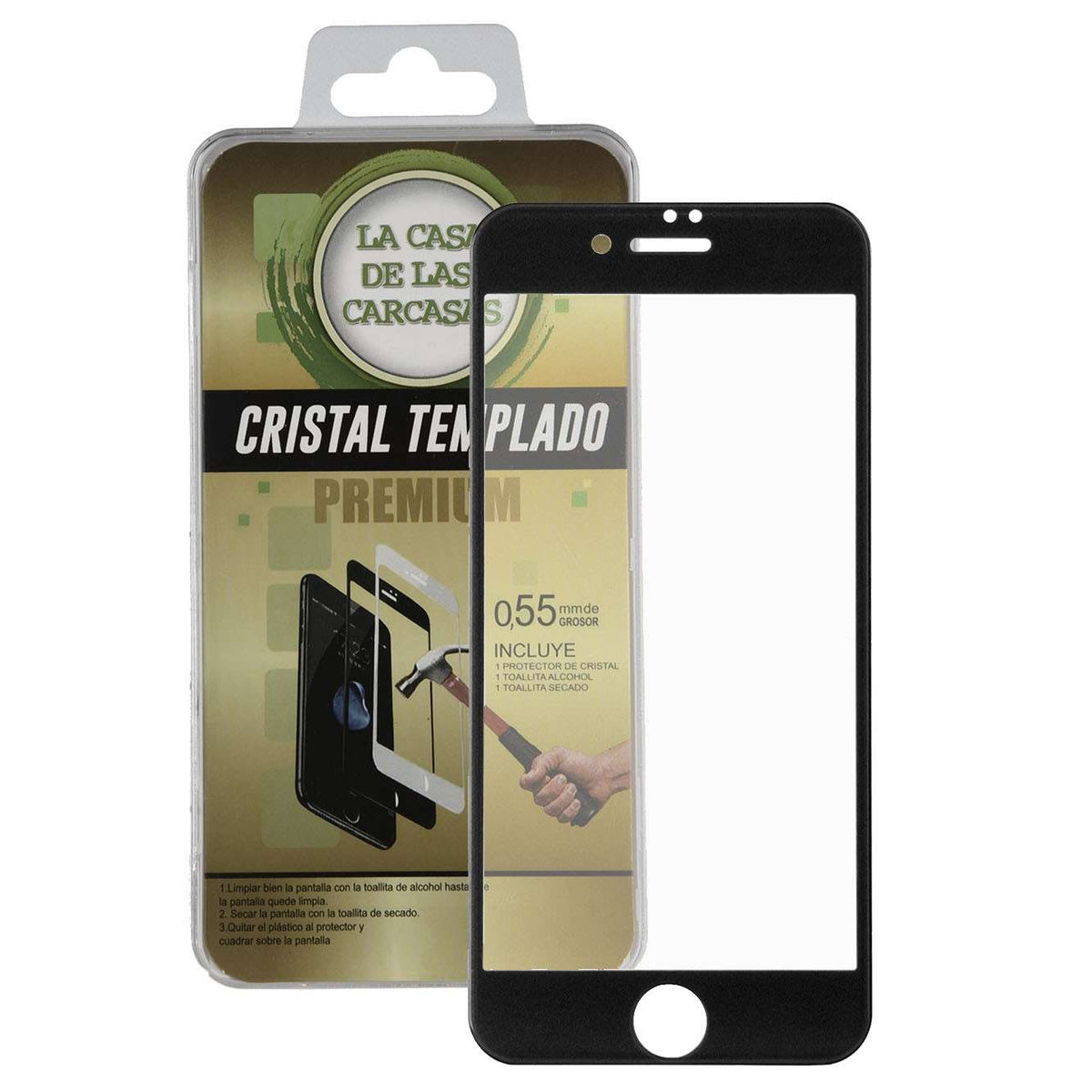 Vidrio Templado Completo para iPhone 6 Plus