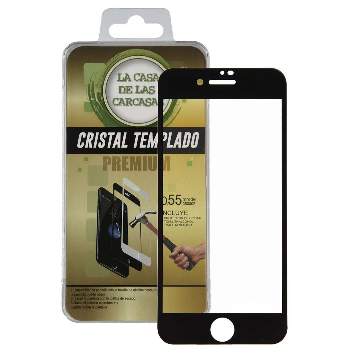 Vidrio Templado Completo para iPhone SE
