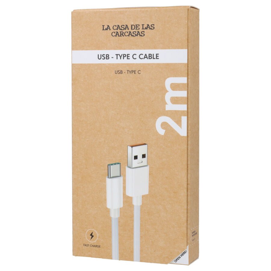Cable de Carga Rápida de 2 metros - Cable Tipo USB a Tipo C