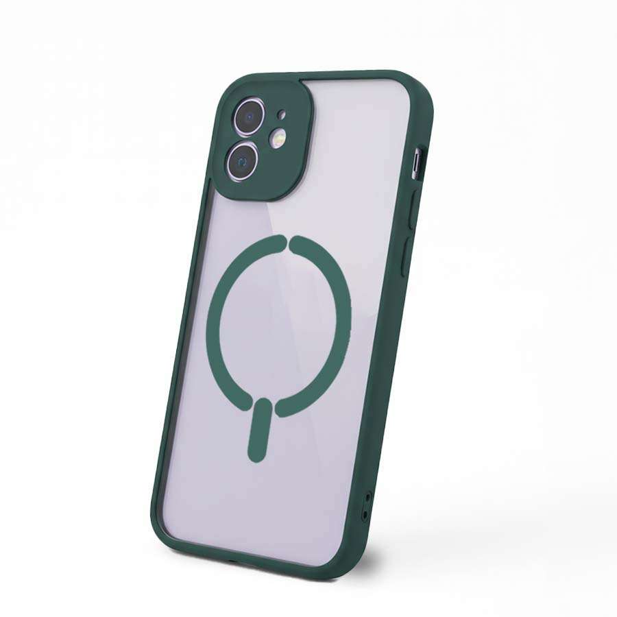 Funda Bumper Compatible con Magsafe con Cubre cámara para iPhone 12