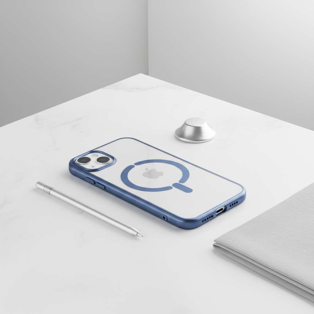 Funda Iron Logo Compatible con MagSafe para iPhone 15