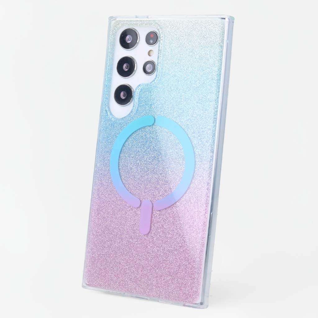 Funda Ring Glitter Compatible con Magsafe para Samsung Galaxy S24 Ultra