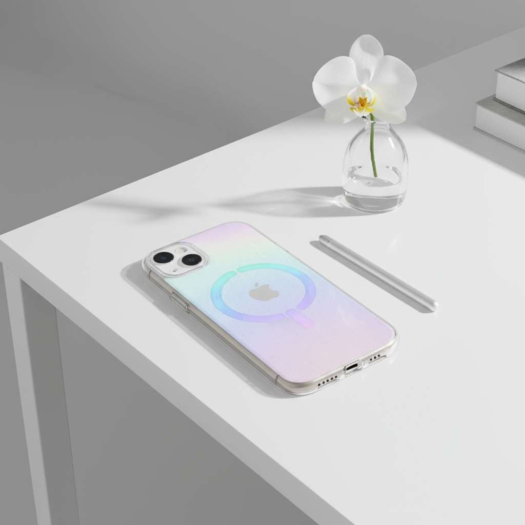 Funda Purpurina Compatible con MagSafe para iPhone 14