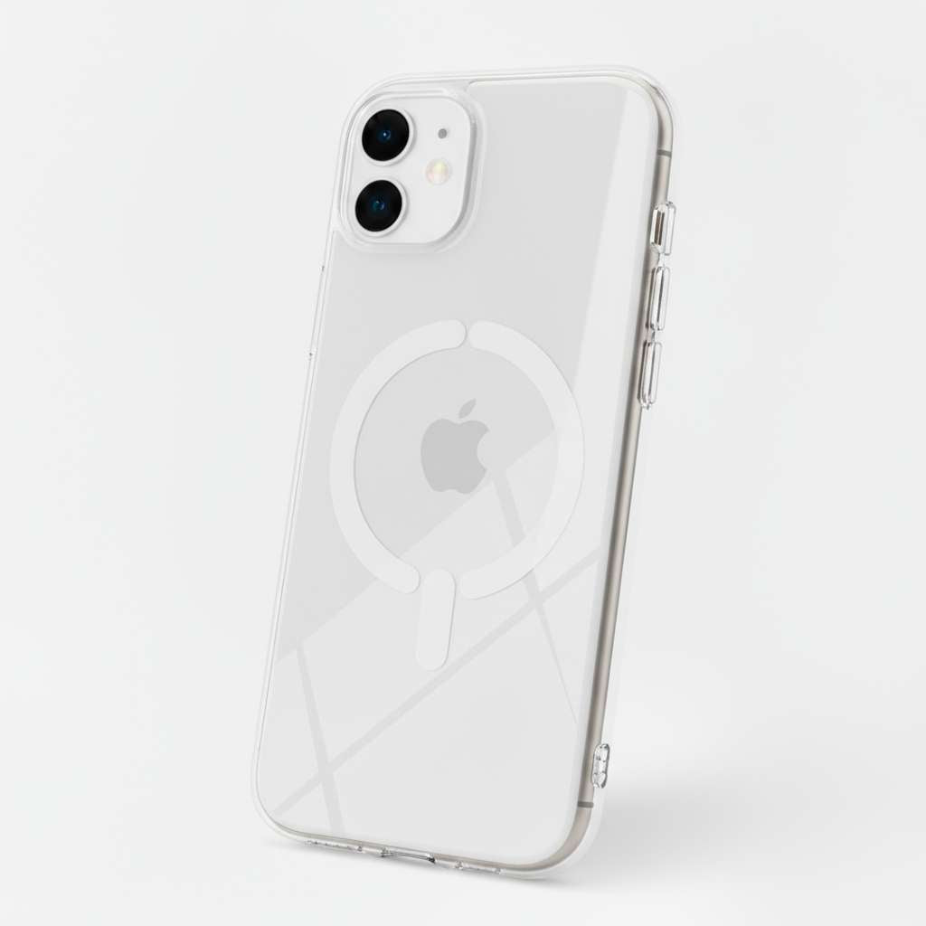 Funda Transparente Antiyellow Compatible con MagSafe para iPhone 12