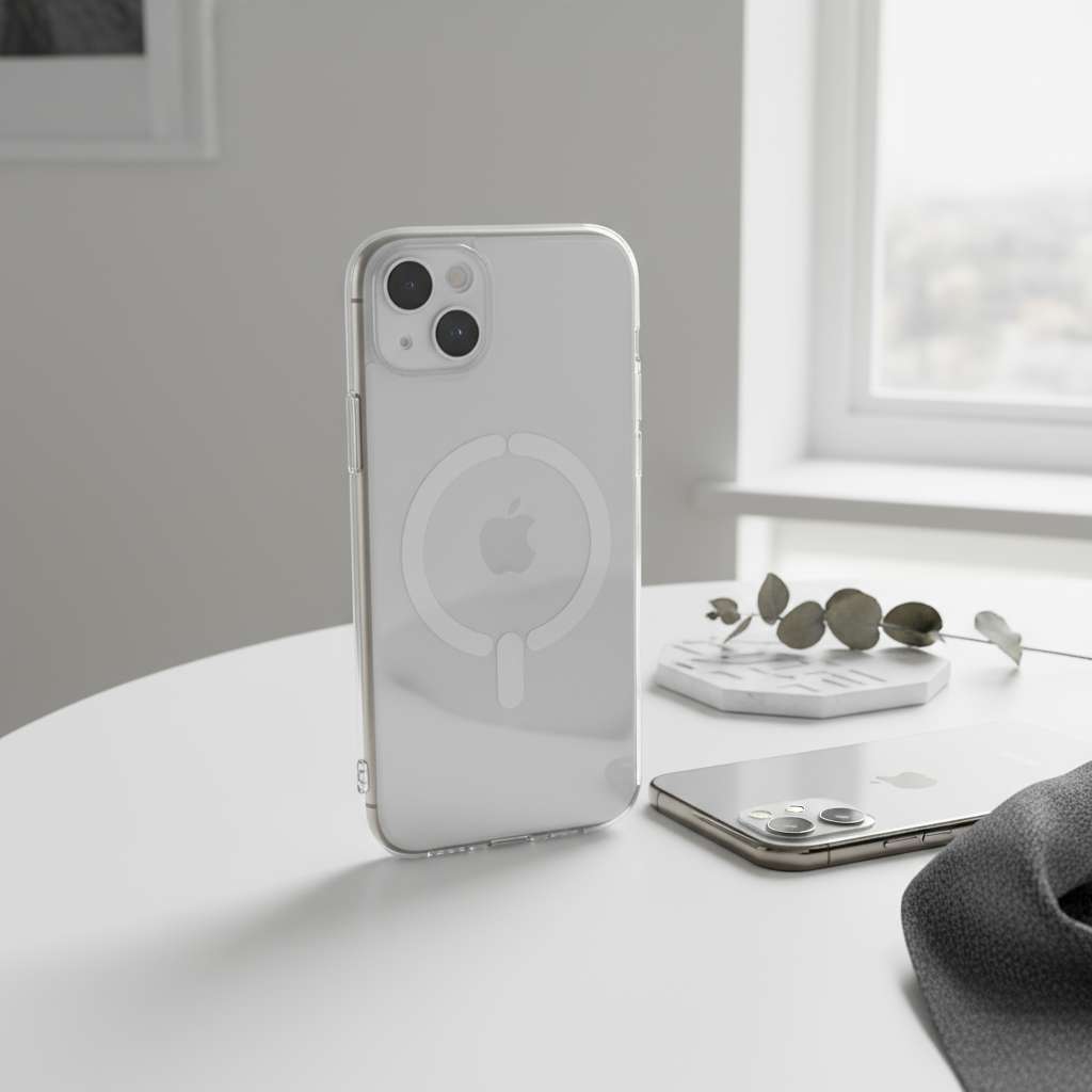 Funda Transparente Antiyellow Compatible con MagSafe para iPhone 15