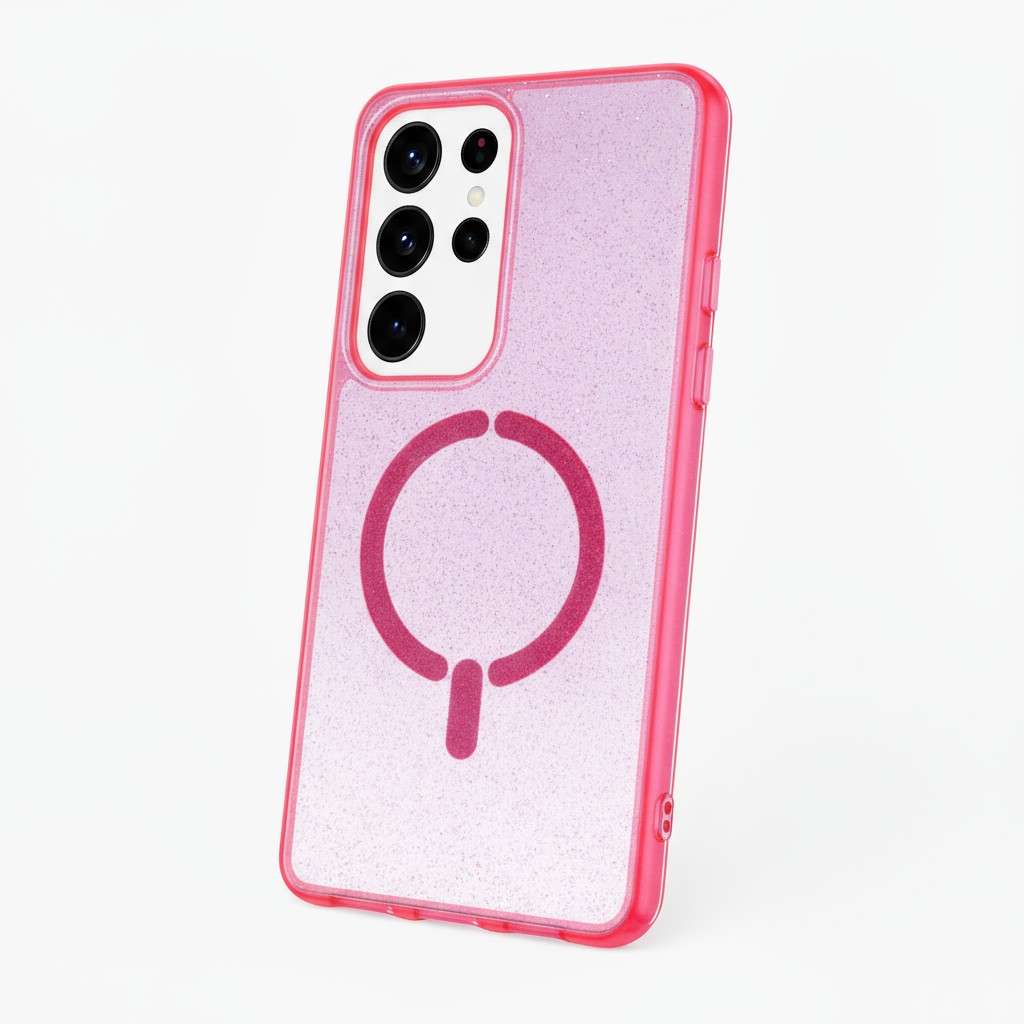 Funda Purpurina Compatible con MagSafe para Samsung Galaxy S25 Ultra