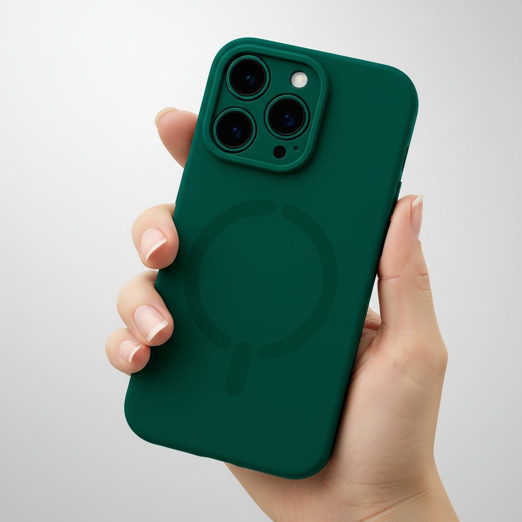 Funda Compatible con MagSafe con Cubre Cámara para iPhone 15 Pro