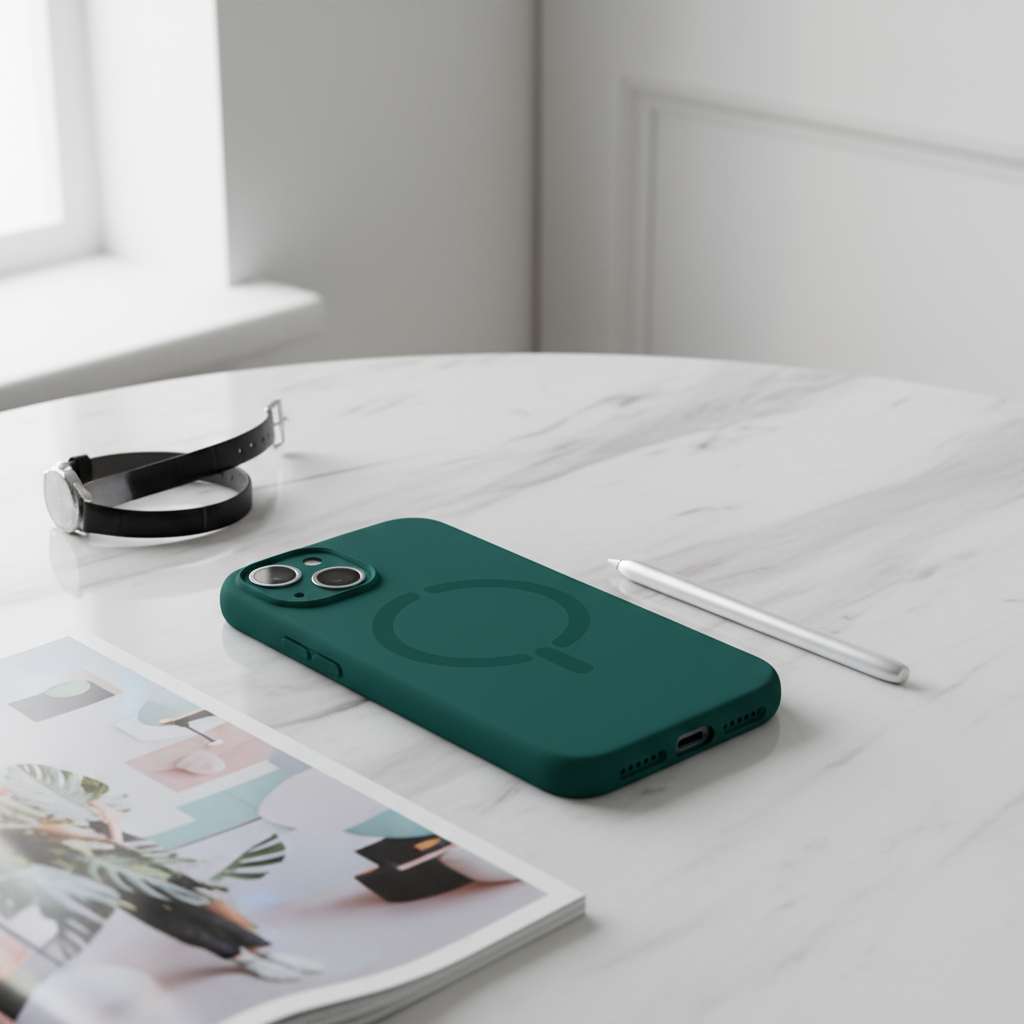 Funda Compatible con MagSafe con Cubre Cámara para iPhone 14