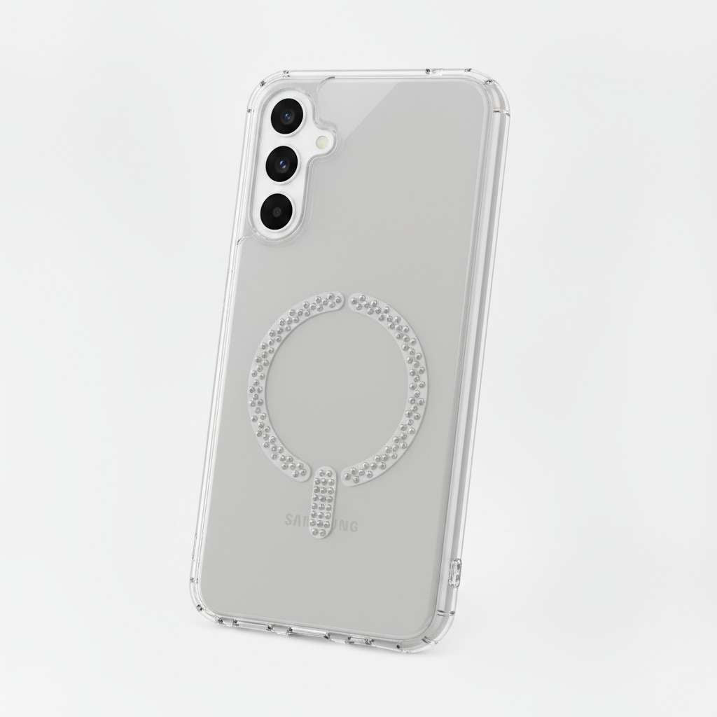 Funda Antiyellow Compatible con MagSafe con Brillantes para Samsung Galaxy S24