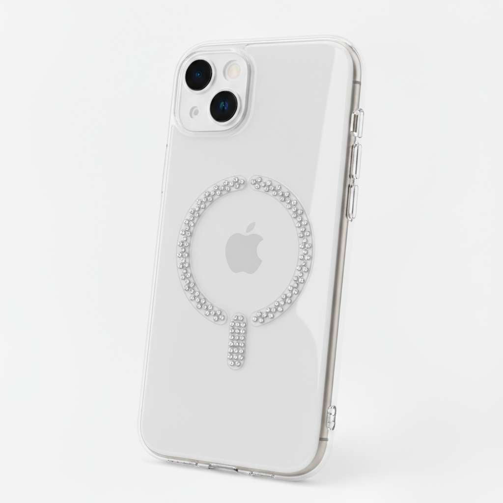 Funda Antiyellow Compatible con MagSafe con Brillantes para iPhone 15 Plus