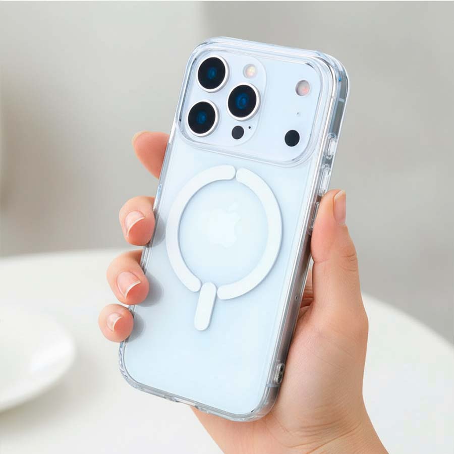 Funda Transparente Logo Compatible con Magsafe para iPhone 17 Pro