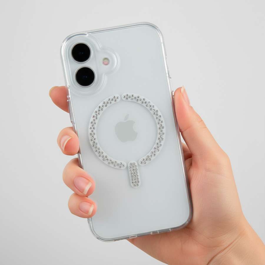 Funda Antiyellow Compatible con MagSafe con Brillantes para iPhone 17