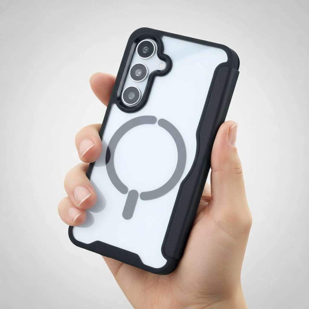 Funda Libro Compatible con Magsafe para Samsung Galaxy S25