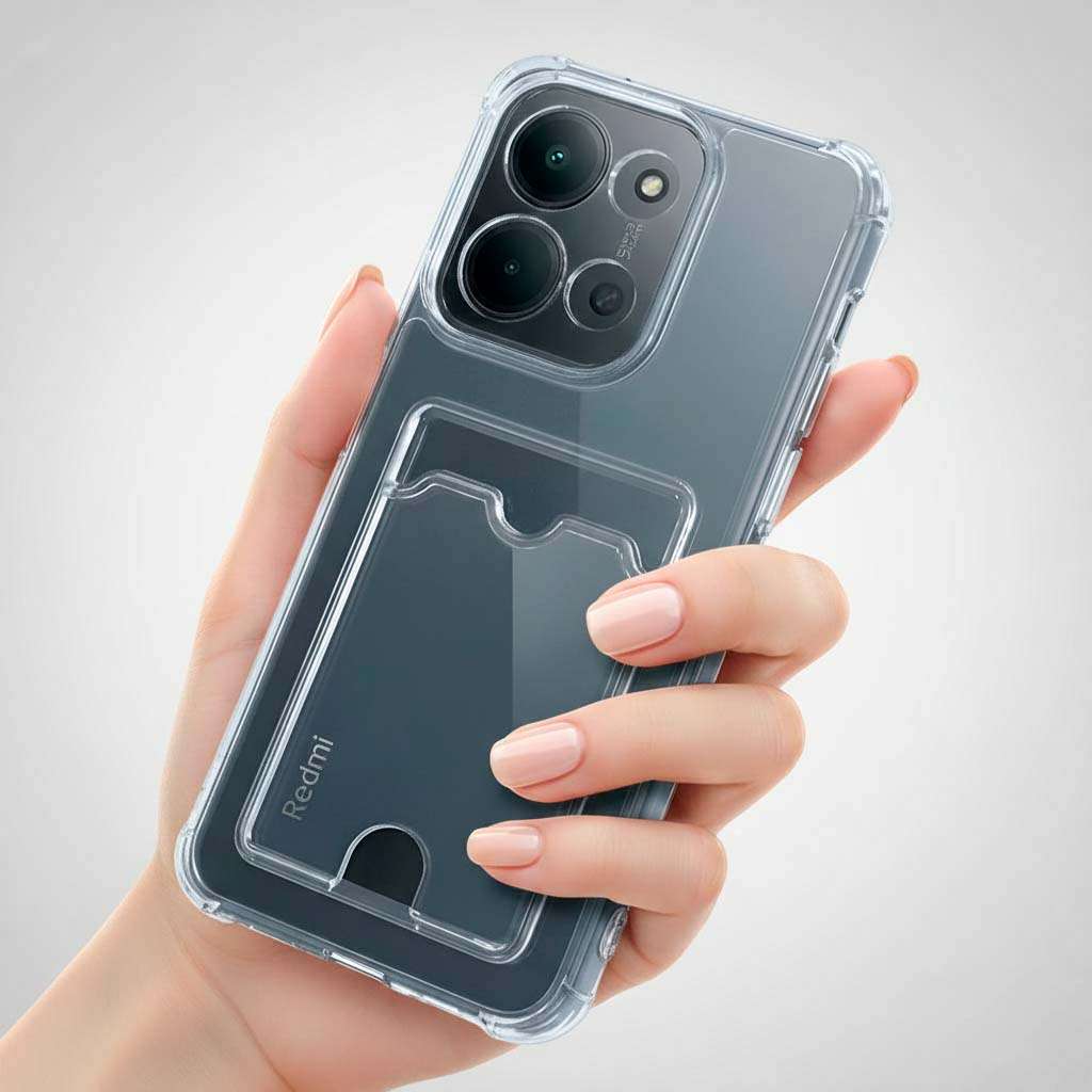 Funda Silicona Cubre con Tarjetero para Xiaomi Redmi 15C
