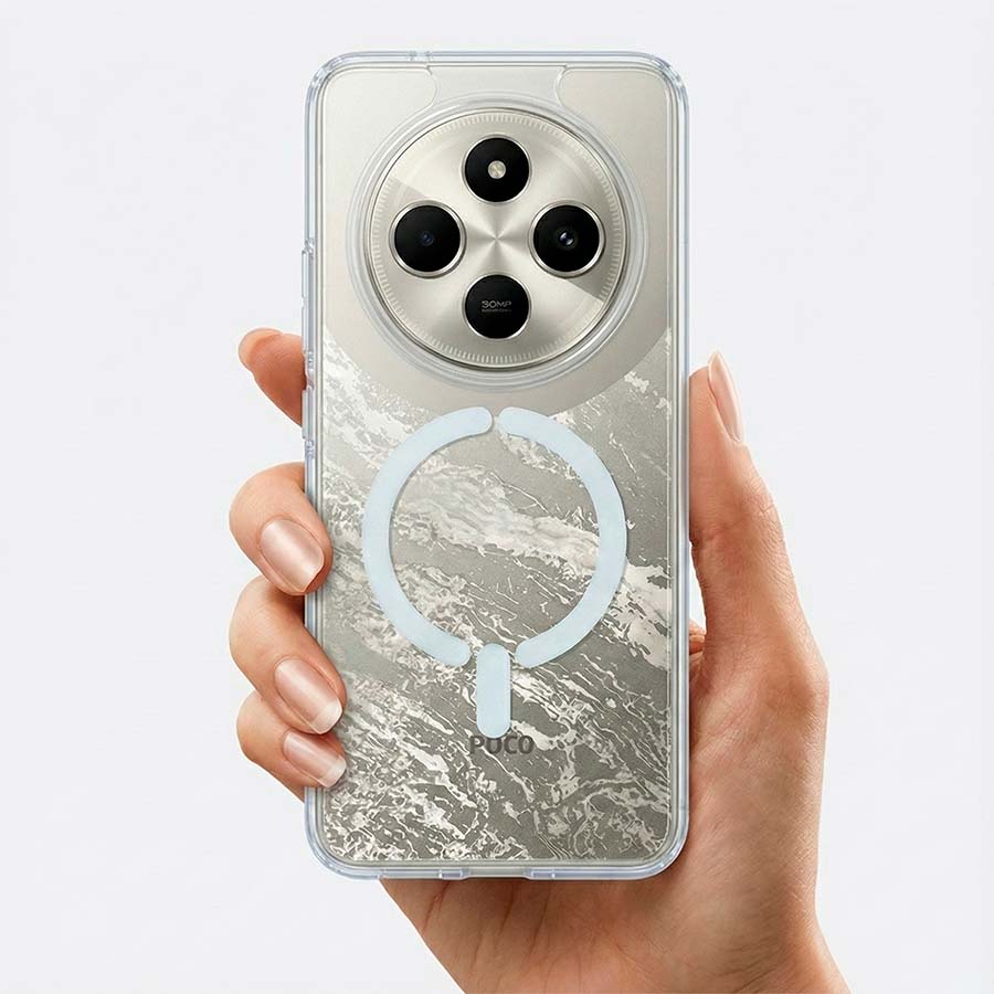 Funda Transparente Logo Compatible con Magsafe para Xiaomi Redmi 14C