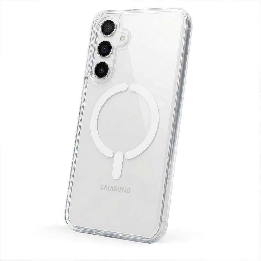 Funda Transparente Logo Compatible con Magsafe para Samsung Galaxy A55 5G