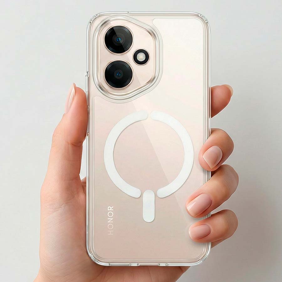 Funda Transparente Logo Compatible con Magsafe para Huawei Honor 400