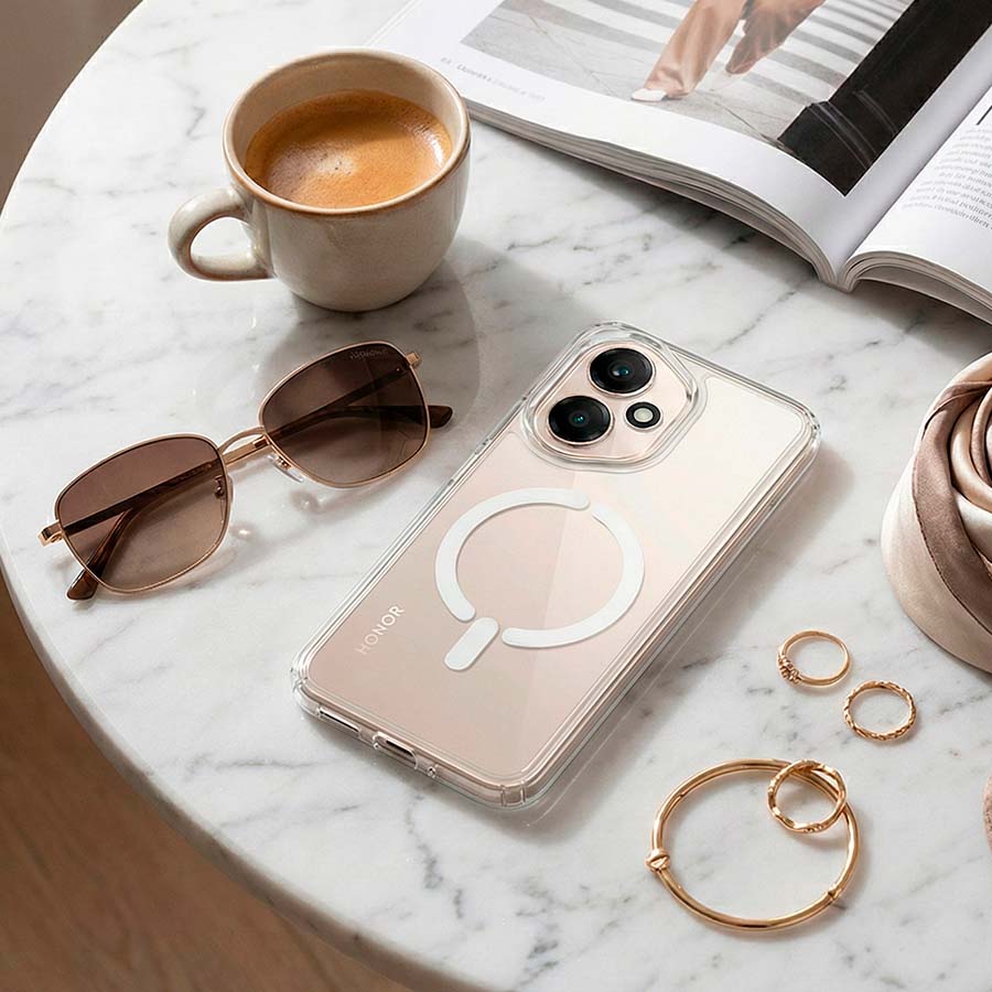 Funda Transparente Logo Compatible con Magsafe para Huawei Honor 400