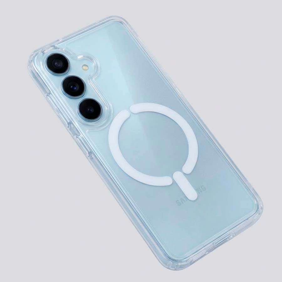Funda Transparente Logo Compatible con Magsafe para Samsung Galaxy S26 Plus