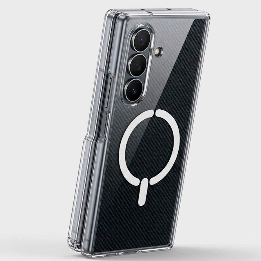 Funda Transparente Logo Compatible con Magsafe para Samsung Galaxy Z TriFold