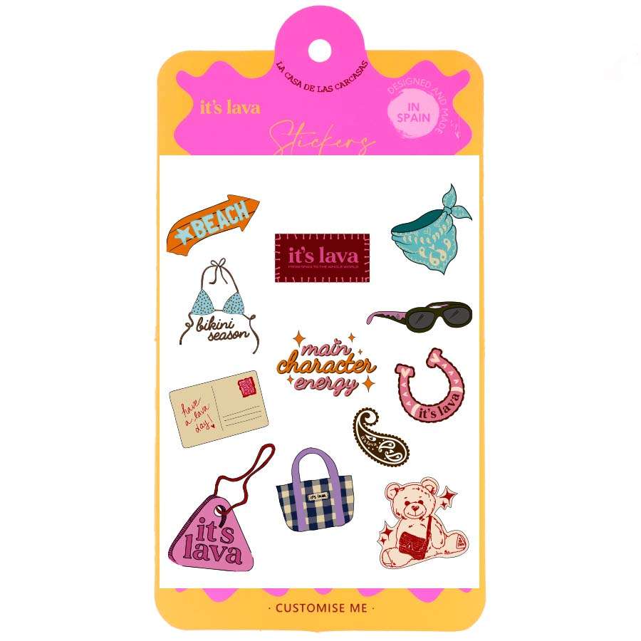 Stickers oficiales It's Lava - Pack de pegatinas decorativas para móvil