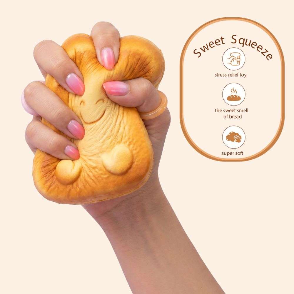 Squishy con olor a tostada detalle textura blandita
