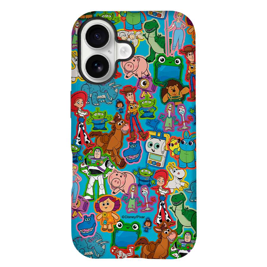 Funda Tough Toy Story personajes sobre fondo azul diseño
